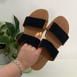 EUC Esprit Summer Sandals in Tan and Black, Size 8.5